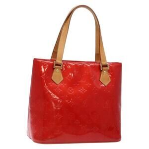 LOUIS VUITTON Monogram Vernis Houston Hand Bag Red M91092